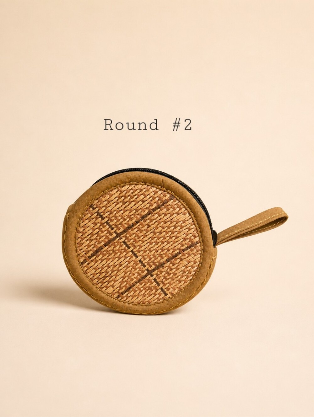 Handwoven Rattan Coin Purse - Round - Picture 4 of 8